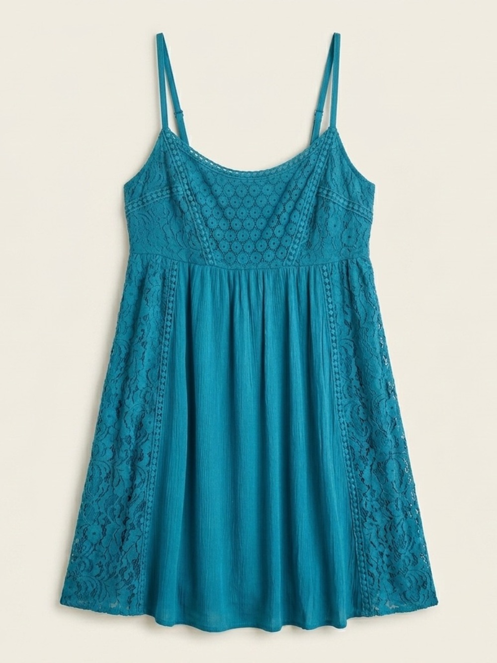 Torrid Teal Turquoise Crochet Lace Sun Dress
